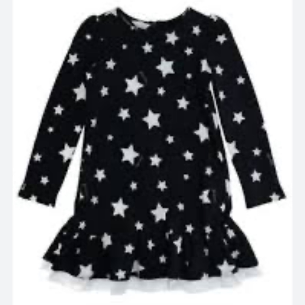 MonnaLisa Navy Dress with White Stars
